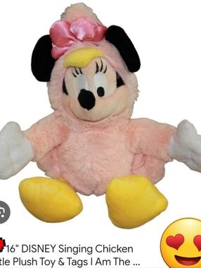 Disney Minnie Mouse Pink Plush with Yellow Feet and White Gloves Fair
